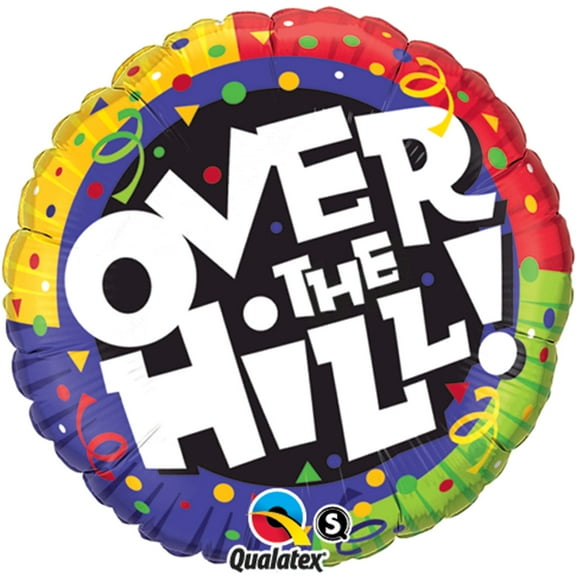 Qualatex Over the Hill Adult Happy Birthday Round Supra 18" Foil Balloon
