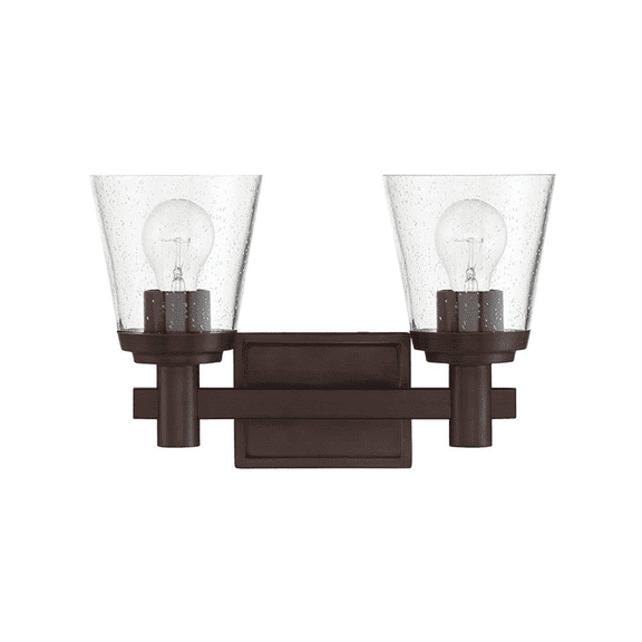 Sunset Riella 2Lt Mb Vanity With Clear Seeded Glass Provincial Bronze F24102-64