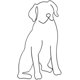 thumbnail image 1 of Decoración de pared de metal para perros, arte de pared de alambre de hierro para perros, arte de pared de metal abstracto, arte minimalista, artesanías, esculturas de animales para mascotas,, 1 of 7