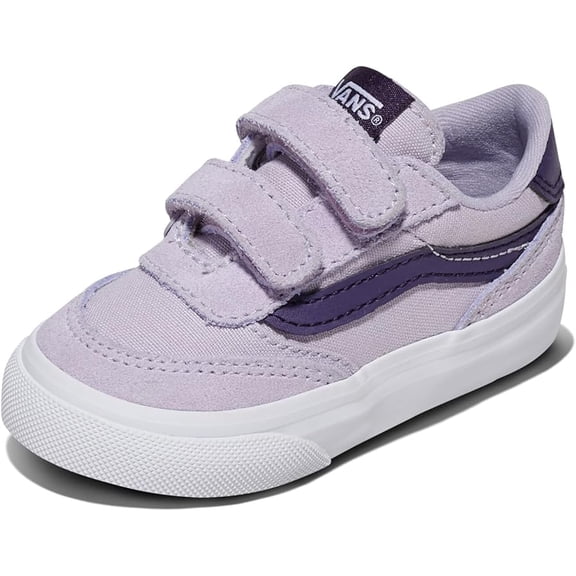VANS TODDLER BROOKLYN LS V LOW TOP SNEAKER 2 TONE CANVAS/SUEDE LILAC SIZE 6T