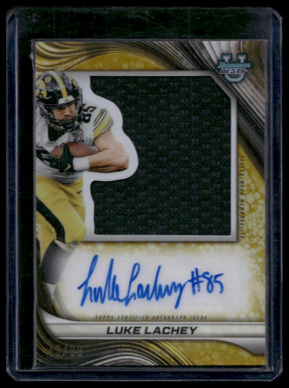 2024 Bowman University Best Luke Lachey #PJA-LL Prospect Jumbo Relic Autographs Second Honor Roll SN,MEM,AU