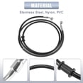 thumbnail image 5 of 70.87" Length 10mm ID Motorcycle Hydraulic Brake Line Oil Hose Pipe Stainless Steel Braided Cable for ATV Black, 5 of 6