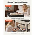 thumbnail image 2 of KFFKFF Double-Layer Pet Bed with Wheels, Foldable Dog Bed with Durable Oxford Cloth, Soft Velvet, Side Storage Pockets, and Storage Bag,34" X 22", 2 of 9