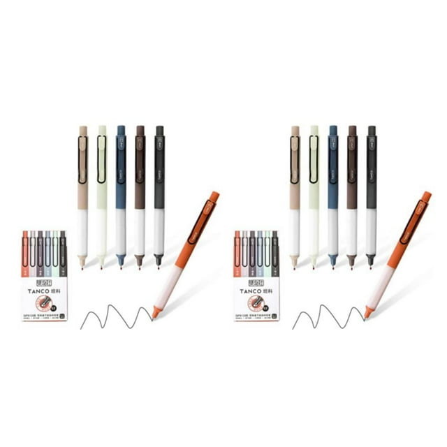 Maytalsory 6pcs Plastic Retractable Gel Pens Durable Ink For Smooth Writing 0.5mm Quick Dry Gel Ink Pen 2Set