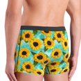 thumbnail image 4 of Men's Boxer Briefs, Sunflowers With Green Leaves Soft Comfy Mens Underwear Boxer Briefs Breathable With Widen Waist, 4 of 7