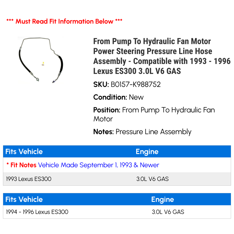 Power Steering Pump For 1994–1996 Lexus ES300 – Direct Fit, Remanufactured & Reliable
