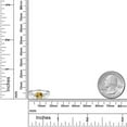 thumbnail image 6 of Gem Stone King 10K White Gold Yellow Citrine and White Moissanite 3-Stone Ring for Women | 1.00 Cttw | Round 6MM | Gemstone November Birthstone | Size 5, 6 of 6