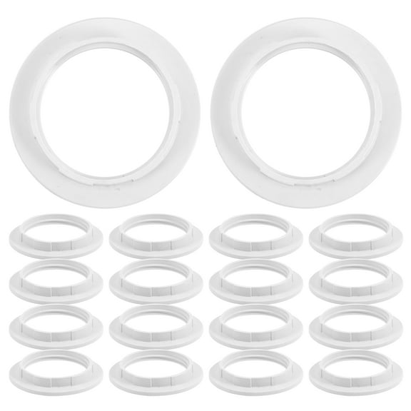 MOKKHNB Durable Lamp Shade Ring White Plastic Household Users Home Lighting 20pcs