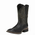 thumbnail image 5 of Western Boots for Men-Low-Heel Stitching Mid-Pipe Cowboy Boots Retro Square Toe Wide Calf Pull On Boots, 5 of 6