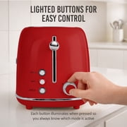 Nostalgia Classic Retro 2-Slice Toaster, Red