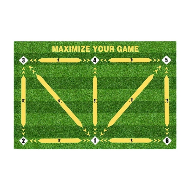 S SERENABLE Football Training Mat Rug Carpet Sturdy Training Equipments Folding Practical Soccer Training Mat for Outdoor Adults Starters 80cmx120cm