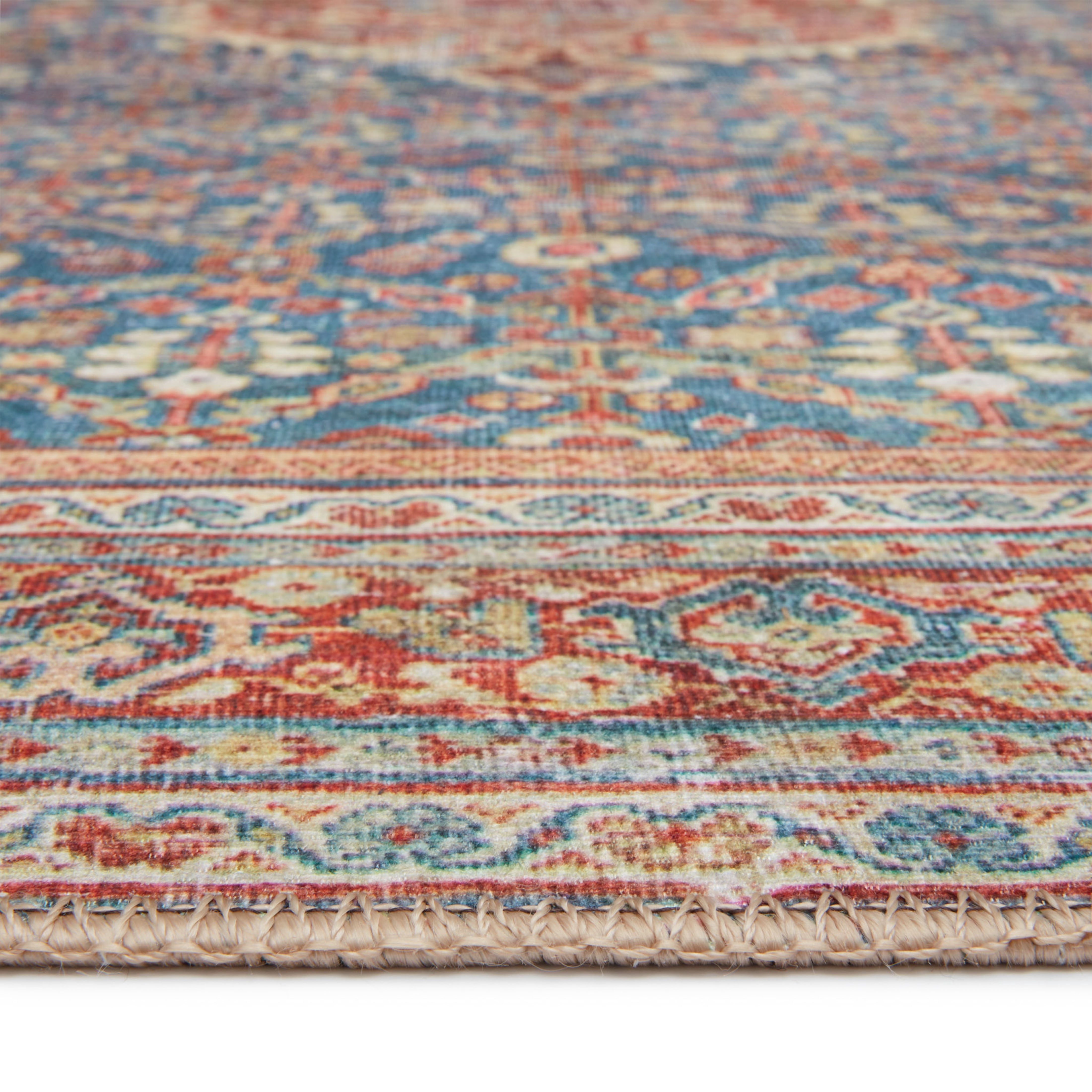 Echo Loom Anabella Cobalt Blue / Spice 8'-6" x 11'-6" Area Rug