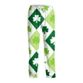 thumbnail image 4 of Men's St Patrick's Day Pants Casual Comfortable Drawstring Lounge Pants with Print Full Length Soft Polyester Spring Summer Wear 2026 Fluorescent Green S, 4 of 6