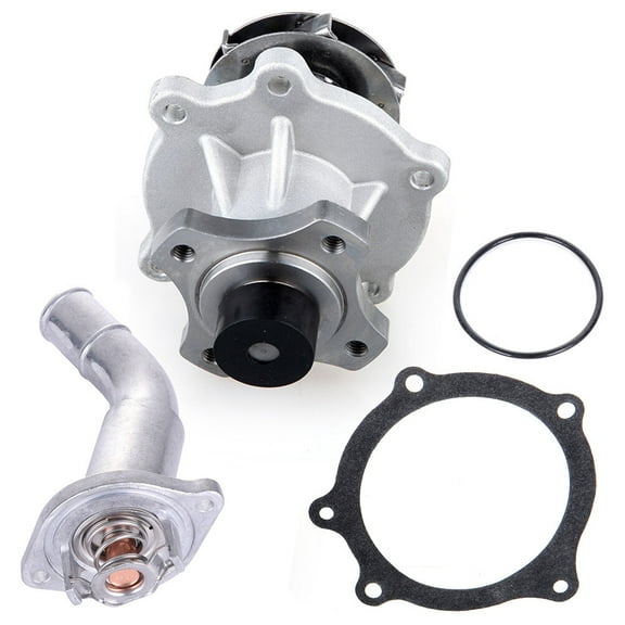 SCITOO 89036357 Engine Coolant Thermostat Housing & Water Pump Kit Fit for 2002-2009 for Chevrolet Trailblazer 4.2L,2002-2009 for GMC Envoy 4.2L Thermostat Housing