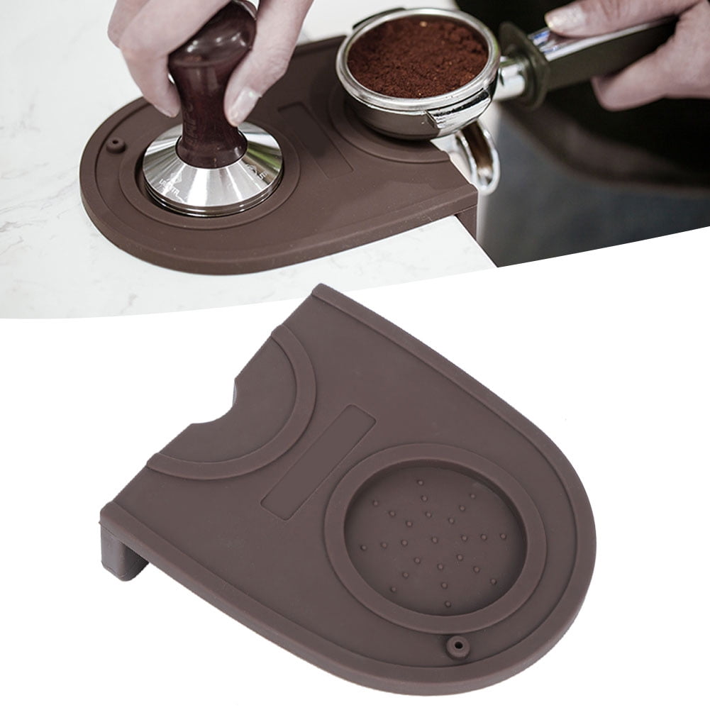 Tebru Coffee Tamper Mat,Coffee Tamper Holder,Mini Thicken Silicone