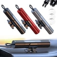 thumbnail image 1 of Tactical Car Emergency Escape Tool - Spring-Loaded Window Breaker & Seatbelt Cutter, 20KGF Impact Force, Underwater Use, Aluminum Alloy Life Saver with Mount Base, 1 of 1