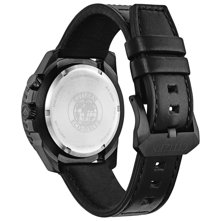 Citizen Men's Eco-Drive Promaster Nighthawk Black Leather Citizen Men's Eco-Drive Promaster Nighthawk Black Leather