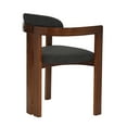 thumbnail image 6 of Jazmin Contemporary Dining Chair in Walnut Wood Finish and Charcoal Fabric - Set of 2, 6 of 8
