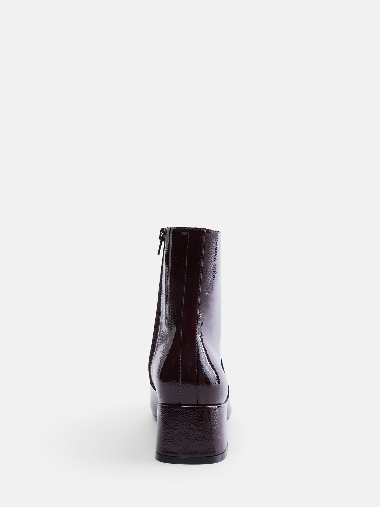 Scenario Women's Faux Leather Ankle Booties with Block Heel