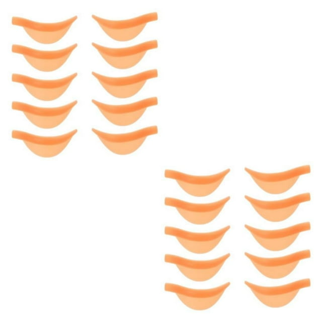 Ruiboury 5pcs/set Silicone Lift Pads For Eyelash Perm Eye Beauty Instantly Reusable And Washable Silica Gel orange 2Set