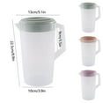 thumbnail image 3 of Uqiangy Clear Round Plastic Pitcher, Dishwasher Proof with Lid, Spout, and Handle for Easy Pouring, 3 of 4