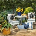 thumbnail image 6 of Black Brown Outdoor Pillow Covers 20x20 Inch Set of 2 White Gray Flower Throw Pillows Farmhouse Outdoor Modern Floral Polyester Square Cushion Case Decor for Patio Funiture Garden 002B20, 6 of 6