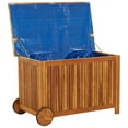 thumbnail image 4 of vidaXL Boîte de Rangement de Jardin avec Roues 90x50x58 cm Bois Massif Acacia, 4 of 5