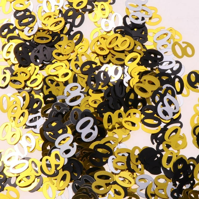 Gold Glitter 60 Confetti - 200 Pieces 60th Birthday Number Confetti For Table Decorations