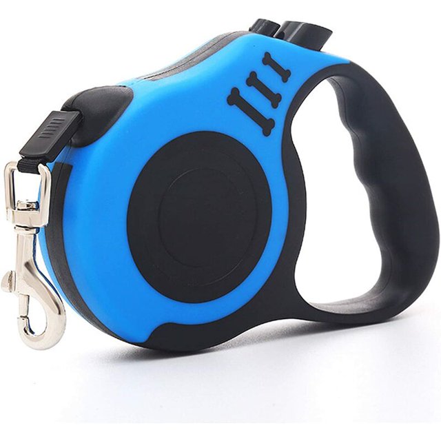 Correa retráctil para perros, correa telescópica automática de nylon para tractores de mascotas para gatos pequeños y medianos, 360 ° sin enredos, azul (5 m extensible) esquí esquí Gafas de esquí