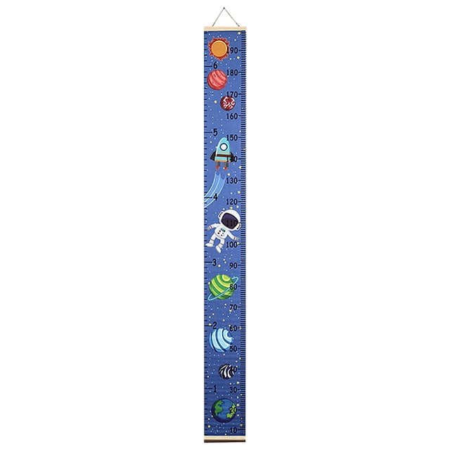 Cartoon Baby Kids Growth Chart Record Wood Frame Height Measurement Ruler Wall Sticker Girls Room Wall Decoration