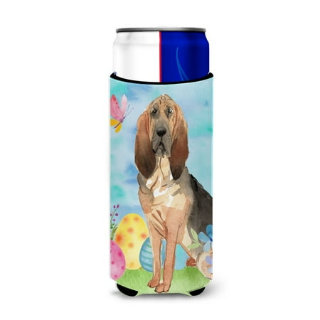 

Carolines Treasures CK1924MUK Easter Eggs Bloodhound Michelob Ultra Hugger for slim cans Slim Can multicolor