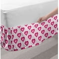thumbnail image 2 of Pale Pink Bed Skirt, Heart with Ombre Inspired Effect Cartoon Style Romance Love, Elastic Bedskirt Dust Ruffle Wrap Around for Bedding Decor, 4 Sizes, Magenta Pale Pink, by Ambesonne, 2 of 2