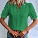 thumbnail image 4 of Blusa Elegante de Encaje con Cuello en V y Corta para Mujer Verde M, 4 of 8