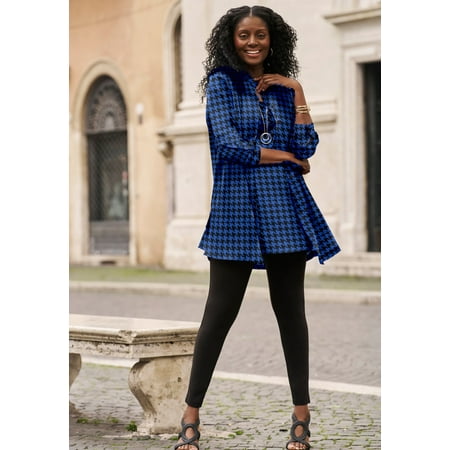 Jessica London Women's Plus Size Georgette Button Front Tunic