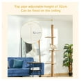 thumbnail image 5 of Cat Tree Floor to Ceiling, 89-102" Cat Climbing Tower with Sisal Scratching Posts, Natural Activity Center for Kittens, Brown, 5 of 7