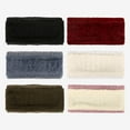 thumbnail image 6 of TOPTIE 2 Pcs Ear Muffs Headbands for Winter Women, Burgundy Knit Thick Ear Warmers Fleece Headband Lined Furry Cable Head Wrap, 6 of 6