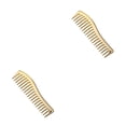 thumbnail image 4 of Minnieouse Peine de peluquería, gancho húmedo antiestático, cepillos para el cabello rizado, alisador de plástico, peine de anchos, herramienta Oro 2piezas Minnieouse CBP351577, 4 of 6