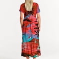 thumbnail image 5 of Robes d'Été Grande Taille pour Femmes 2024 Manches Courtes Col Rond Ample Imprimé Couleur Longue Robe Économisez jusqu'à 65 %!, 5 of 5