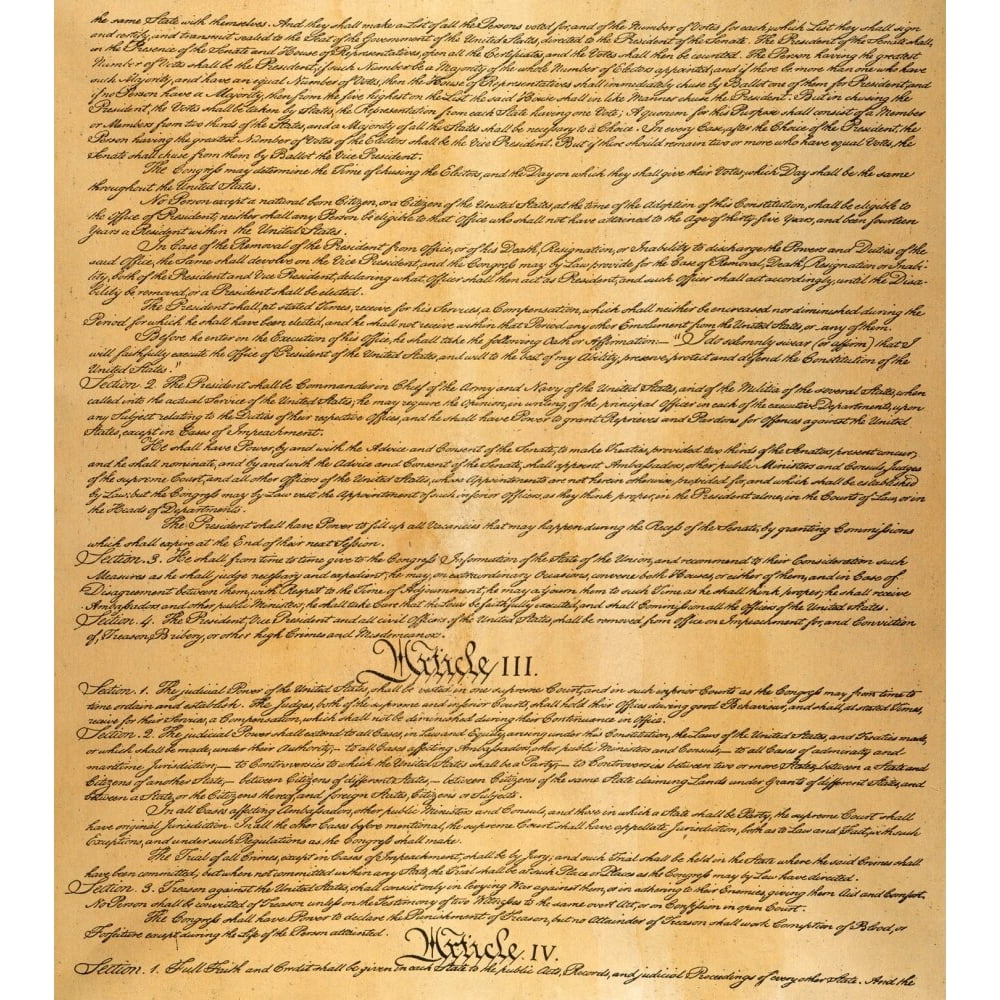 The Constitution, 1787. /Npage Three Of The Constitution Of The United