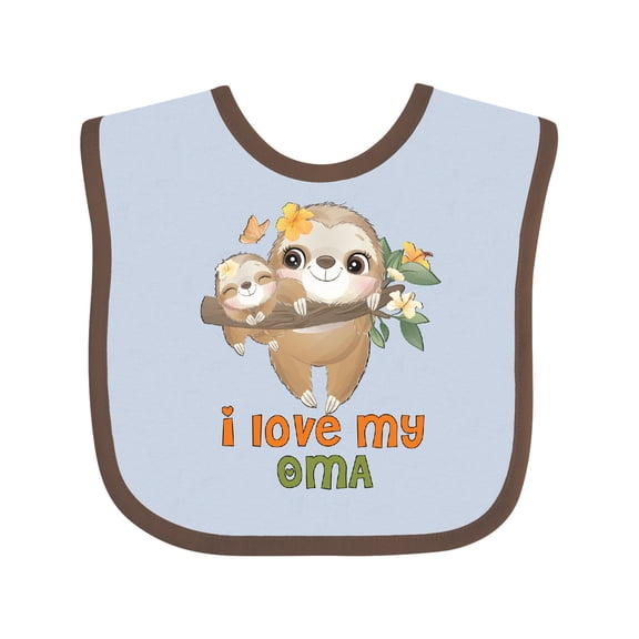 Inktastic Sloth I Love My Savta Boys or Girls Baby Bib