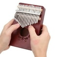 thumbnail image 3 of 17 Key Kalimba Thumb Piano Mahogany With  Engraved Musical Notes, Beginner Music Instrument For Beginner Music Instrument LTK17S, 3 of 8