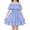Blue, variant on Fesfesfes Girls Off Shoulder Ruffle Hem Maxi Dress Toddler Summer Solid Color Sleeveless Dress Flared Pleated Dress Casual Party Wear(Wine,1-2 Years)