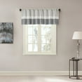 thumbnail image 3 of Madison Park Amherst Stripes 50" x 18" Pintuck Window Valance Grey, 3 of 5