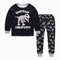 thumbnail image 2 of NOLDARES Toddler Boy Outfits Clothing Set 2 Piece Long Sleeve Crewneck Sweatshirt and Elastic Pants Fall Winter Clothes(Black,8-9 Y), 2 of 6