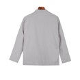 thumbnail image 5 of Traje pequeño de color sólido, sencillo y holgado, de estilo europeo y americano, de primavera y otoño, chaqueta de manga larga, de algodón y lino, elegante traje pequeño para el cabello, 5 of 5