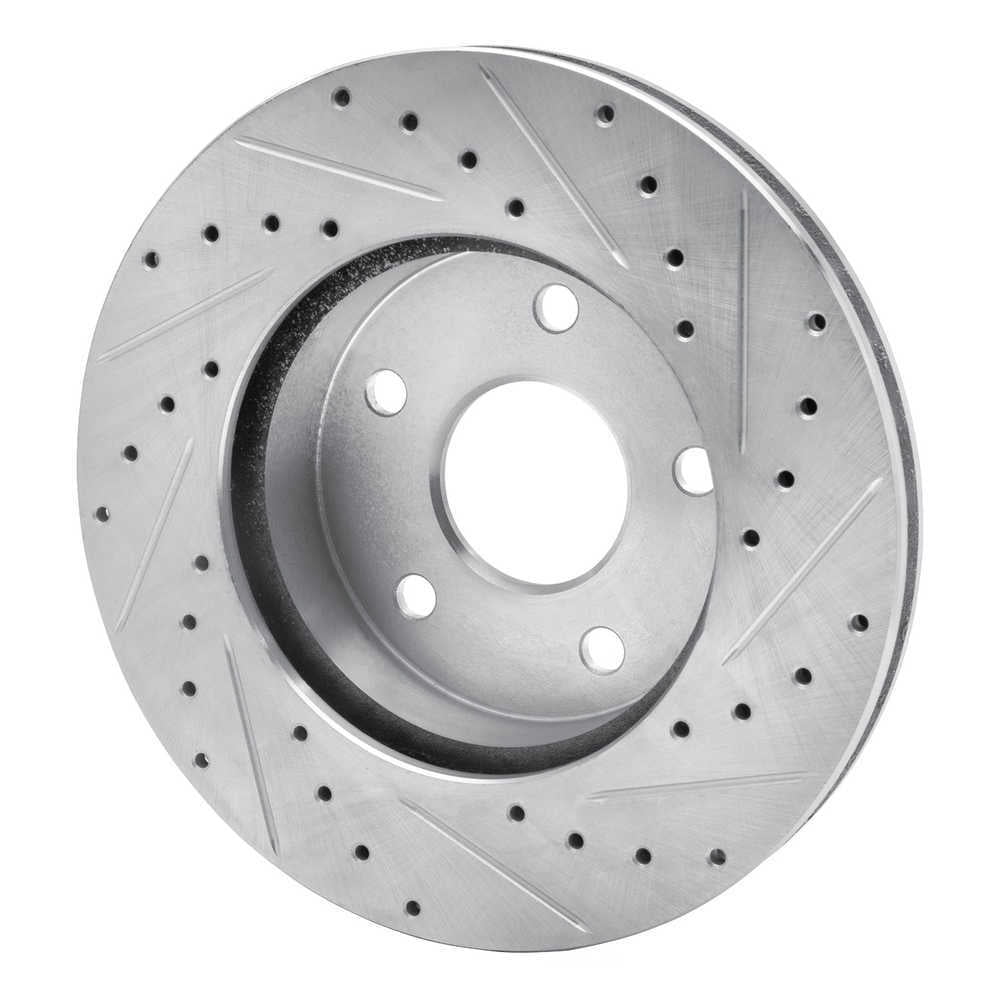 Dynamic Friction Company 631-42024L DFC Brake Rotor - Drilled And Slotted - Silver
