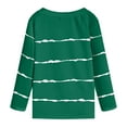 thumbnail image 4 of Linfrsh Toddler Long Sleeve Shirt Girl Girls Casual Long Sleeve T Shirts Basic Crewneck Striped Tunic Blouses Tops Green,14-15 Years, 4 of 5