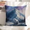 thumbnail image 6 of polar bear snow mountain linen throw pillowcase decoration pillowcase gifting preferred 18x18 inch cushion cover 4 sets sofa pillowcase sofa bedroom living room car, 6 of 8
