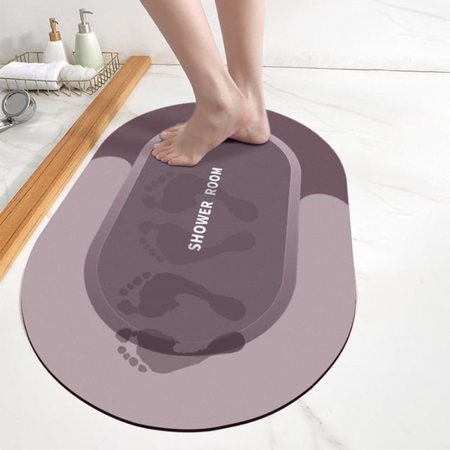 weibbin Bath Mat of Bathtub Shower Room, Absorbent Quick Drying Non Slip Backing Washable Bathroom, Easy Care Shower Rug for Outside Bathtub Shower Room, 40cmx60cm