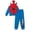 Spidey Red Blue, variant on Marvel Avengers Toddler Boy or Girl Cosplay Fleece Hoodie and Pants Set Captain America Blue
